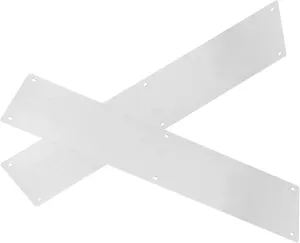 1 Set Door Kick Plate Metal Door Panel Protector for Indoor Outdoor Use Durable Scratch Impact Resistance Easy Installation with Tools Instructions