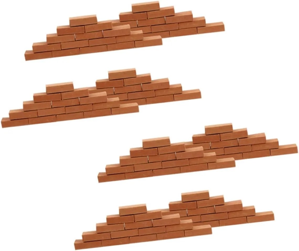 100pcs Brick Models for Landscape Decor Safe Material for Model Train Layouts Architecture Displays and Creative Crafts