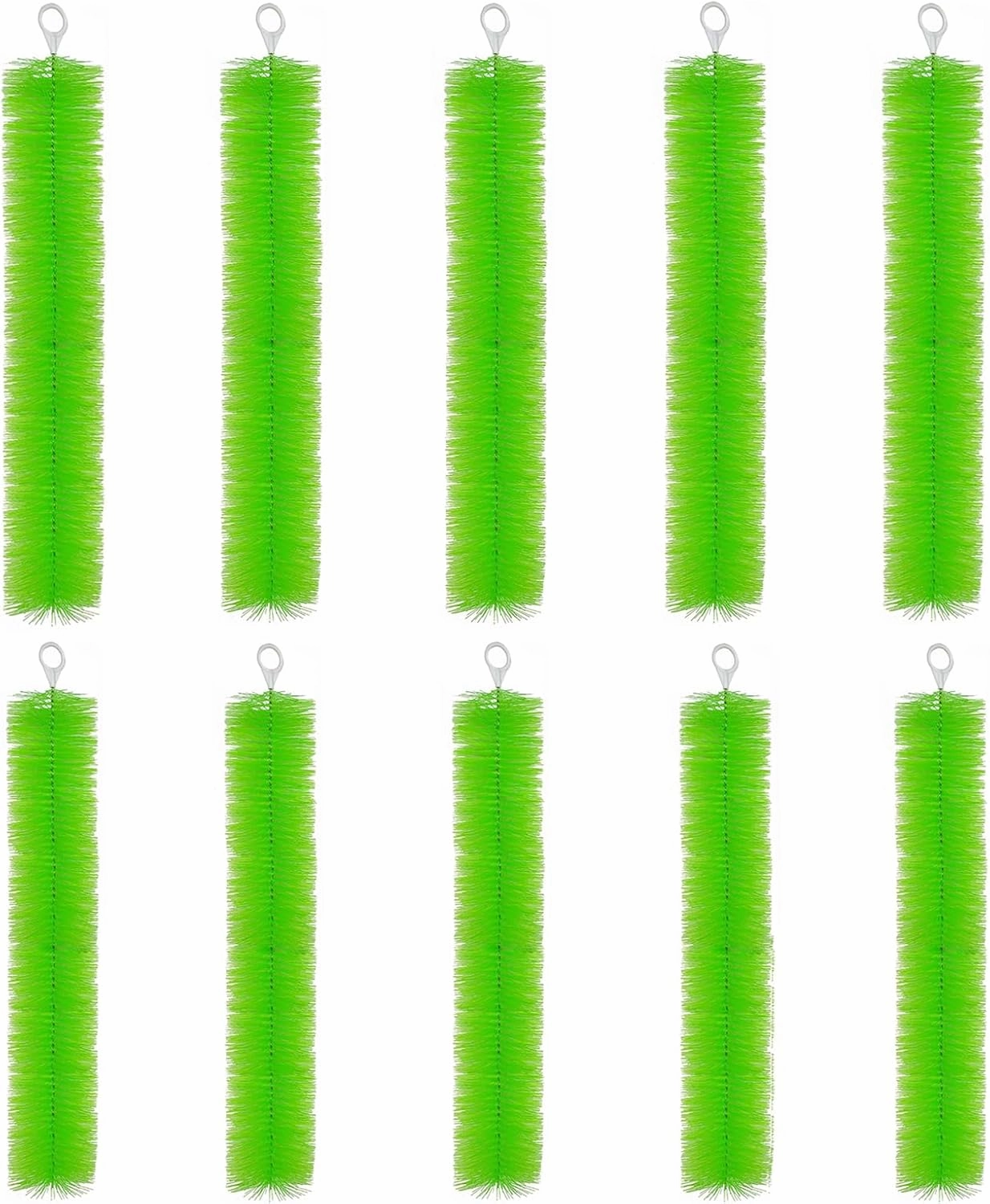 10 Pcs Fish Pond Filter Brushes Set for Koi Pond Filter Fish Tank Aquarium Water Garden Pond Skimmer Filter Cleaning Brush 24 Inch by 4.7 Inch (Green)
