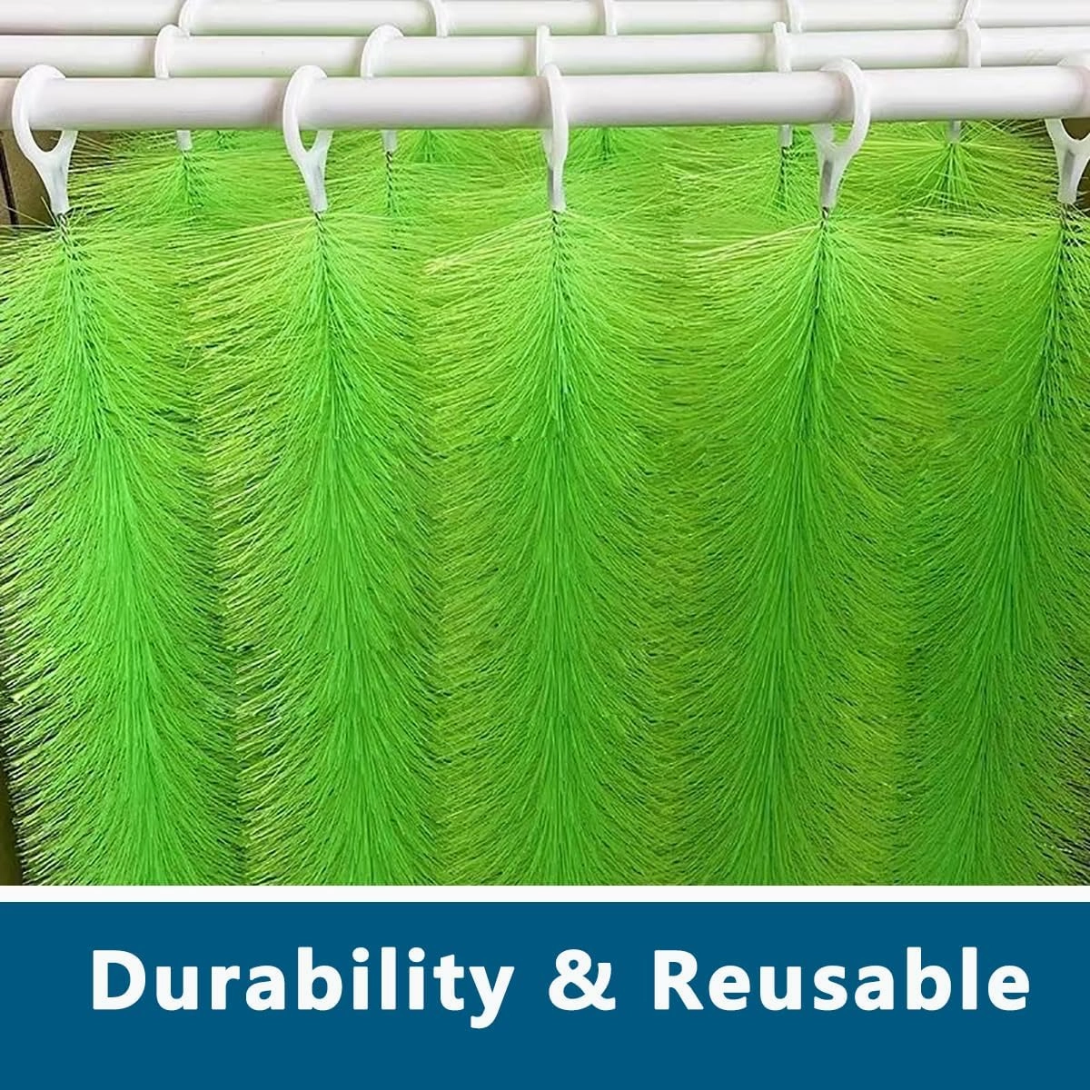 10 Pcs Fish Pond Filter Brushes Set for Koi Pond Filter Fish Tank Aquarium Water Garden Pond Skimmer Filter Cleaning Brush 24 Inch by 4.7 Inch (Green)