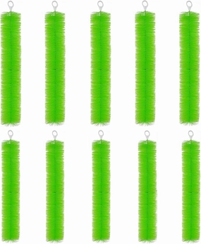 10 Pcs Fish Pond Filter Brushes Set for Koi Pond Filter Fish Tank Aquarium Water Garden Pond Skimmer Filter Cleaning Brush 24 Inch by 4.7 Inch (Green)