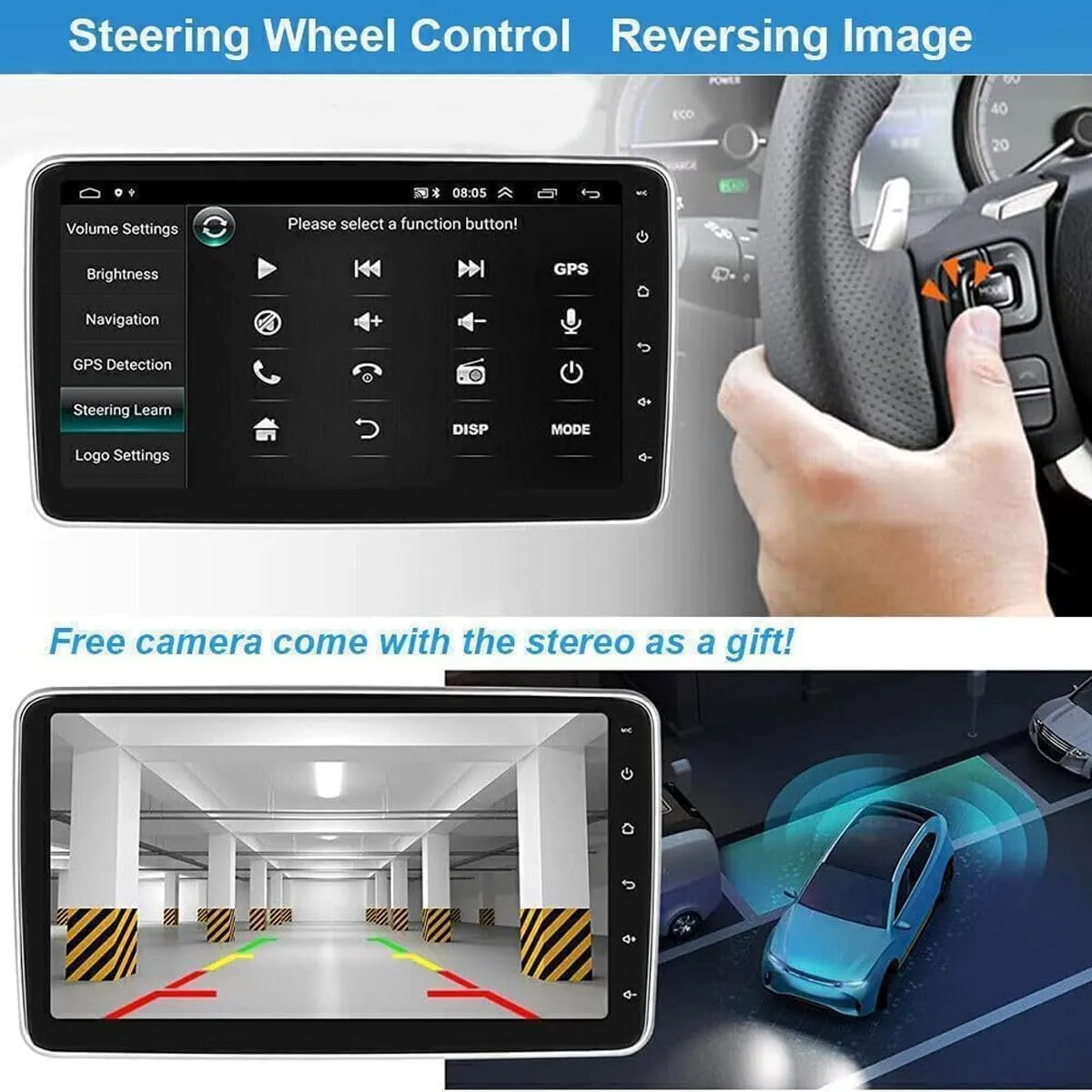 10IN 4 64GB Car Radio for Nissan Versa Sedan Radio 2015-2019 Wireless Carplay and Android Auto Android 13 Touchscreen Stereo with GPS Navigation HiFi WiFi AHD View Camera Built-in EQ Setting FM Radio