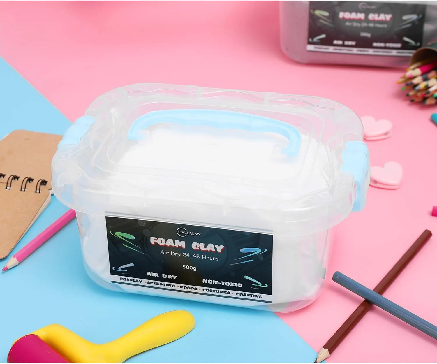 1.1lb Moldable Cosplay Foam Clay (White) – High Density and Hiqh Quality for Intricate Designs | Air Dries to Perfection for Cutting with a Knife or Rotary Tool, Sanding or Shaping