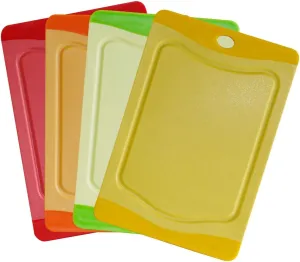 18485 Chopping Boards Set of Four Unit Plastic, 20 x 14 cm
