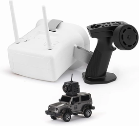 1/64 Scale RC Mini Drift Car with FPV Camera, 2.4G Romote Control Off-Road Climbing Car, 4WD Electric Racing Vehicle Model with LED Gift for Adult (RTR FPV Goggles Version)