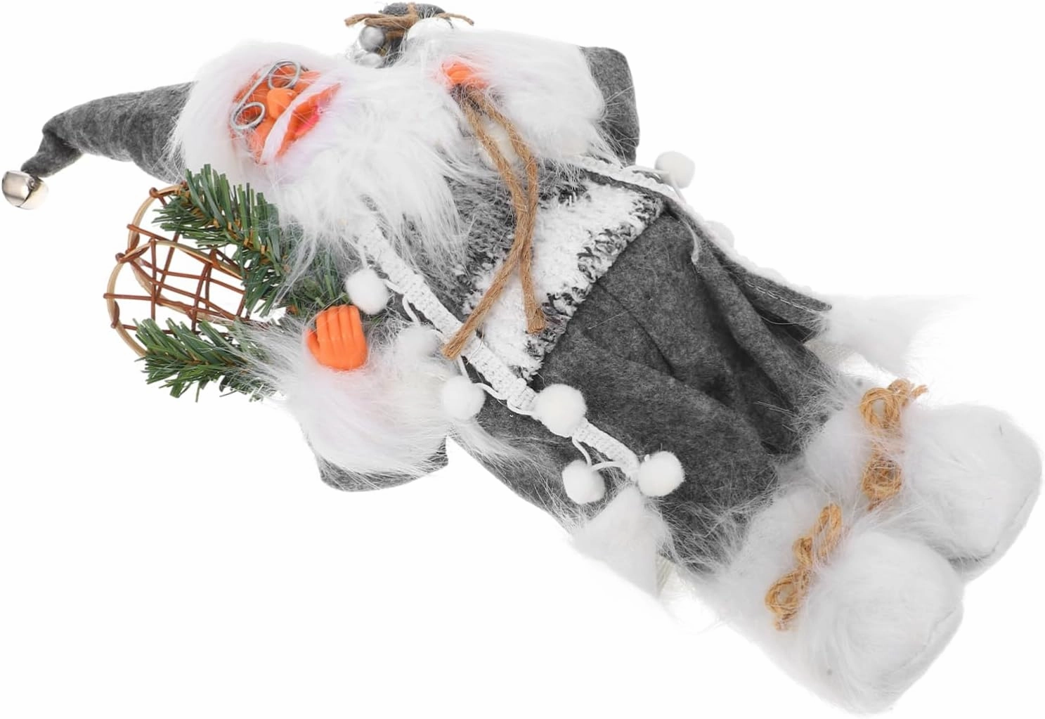 1Pc Robe Santa Claus Doll with Present Bag Christmas Decorative Figurine for Home Office Holiday Adornment
