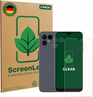 (2 Pack Screen Protector Compatible with Fairphone 4 (Front Camera) [Sustainable Screen Protection, Clear, Anti-Scratch]