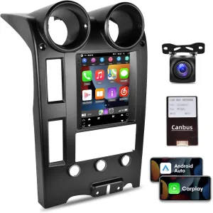 [2G 64G] Vertical Car Radio for Hummer H2 2002-2007, 9.7 inch Android 13 Touch Screen Stereo, Carplay/Android Auto/Hi-Fi Audio/1080P/SWC/Bluetooth   AHD Backup Camera   MIC