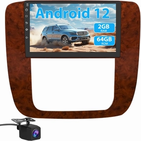 2G 64G Android 12 Car Radio Stereo for GMC Yukon Chevrolet Chevy Silverado Tahoe Suburban 2007-2012 with Wireless Carplay and Android Auto 9 inch Head Unit