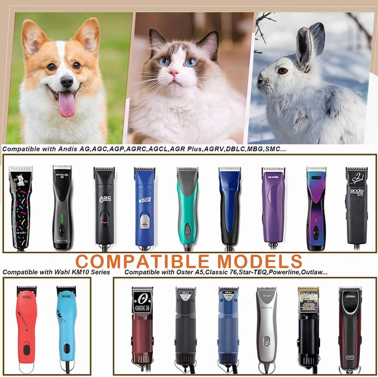 2PCS 30 Blades Dog Grooming Blades Compatible with Andis Dog Clippers Blades,Dog Clipper Blades Compatible with Oster A5,Wahl km10 Dog Clippers,Stainless-Steel Blade Sharp