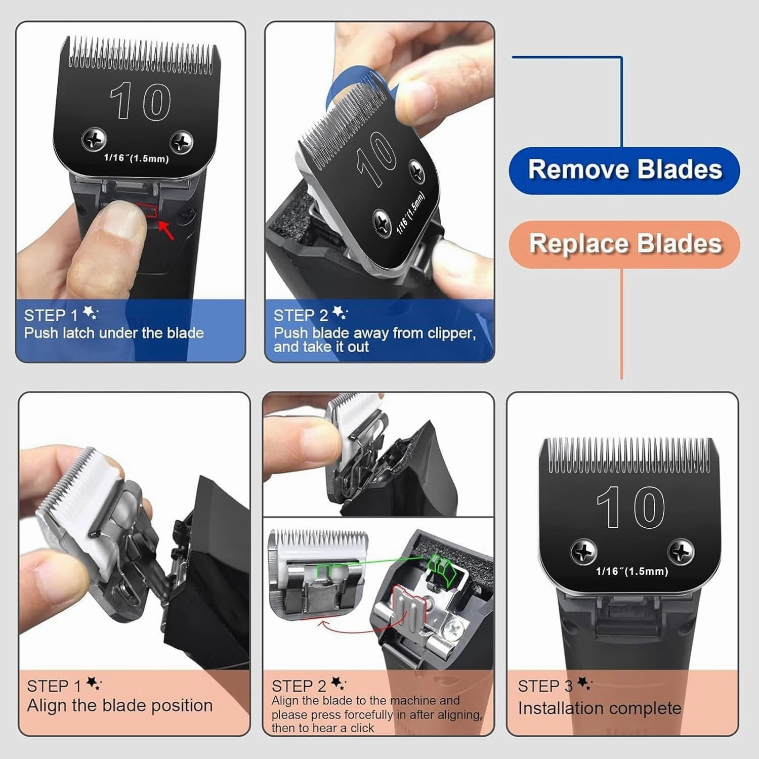 2PCS 30 Blades Dog Grooming Blades Compatible with Andis Dog Clippers Blades,Dog Clipper Blades Compatible with Oster A5,Wahl km10 Dog Clippers,Stainless-Steel Blade Sharp