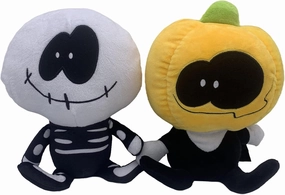 2pcs,Spooky Month Skid and Pump Plush,Best Gifts for Halloween,Christmas,Birthday,Boys and Girls