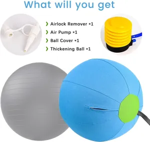 30-Inch Extra-Large Lawn Bounce Ball - Giant Kickball & Dodgeball - Double-Layer Design (Rubber Bladder   Cotton Canvas Cover) - Includes Foot Pump(1-Pack) (Baby Blue)