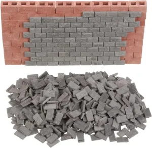 300 pcs, Mini Bricks for Crafts, Tiny Bricks for Landscaping, Miniature Pavement Bricks, 1/12 Scale Dollhouse Accessories
