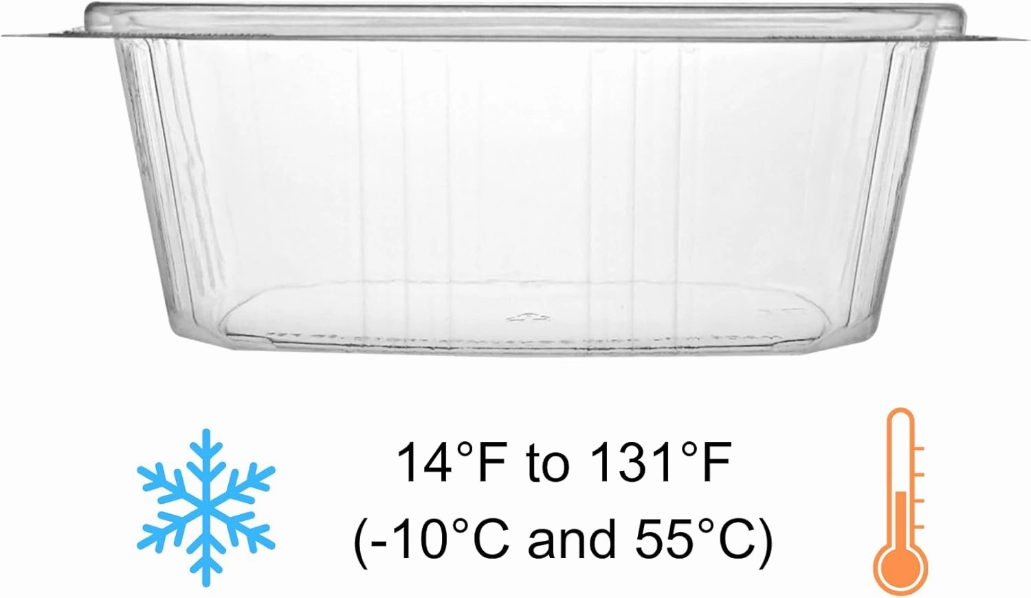 32oz RPET Clear Hinged Lid Deli Container -200Pcs
