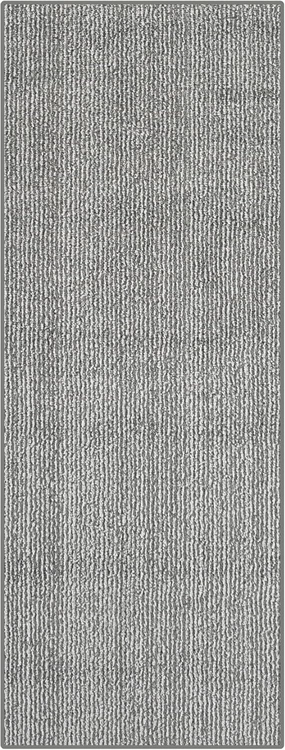 35ft Custom Size Runner Rug by The Foot for Extra Long Hallways - Striped Grey | Non-Slip & Washable | No-Fray Edge Finished