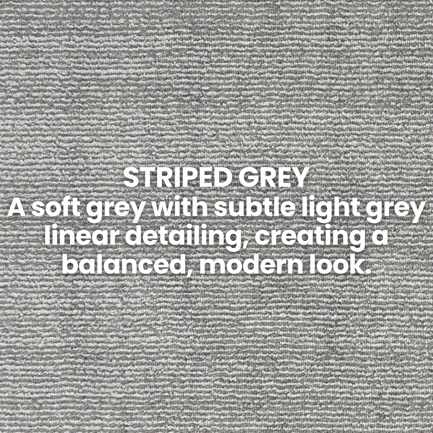 35ft Custom Size Runner Rug by The Foot for Extra Long Hallways - Striped Grey | Non-Slip & Washable | No-Fray Edge Finished