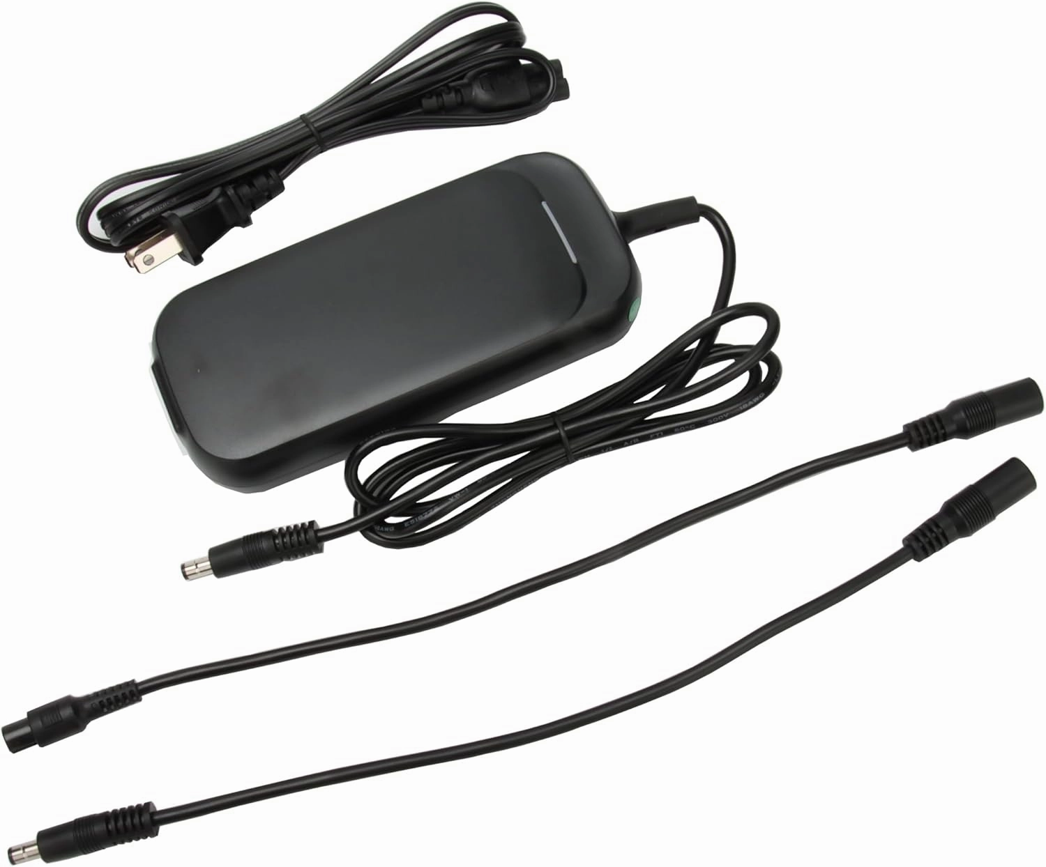 36V 2A Battery Charger with 3 Plugs 2.1mm 2.5mm DC Plug and 8mm 3-Prong Female Connector for Lithium Battery, 42V Fast Smart Power Adapter Replacement for All Brands’ 36 Volt Device