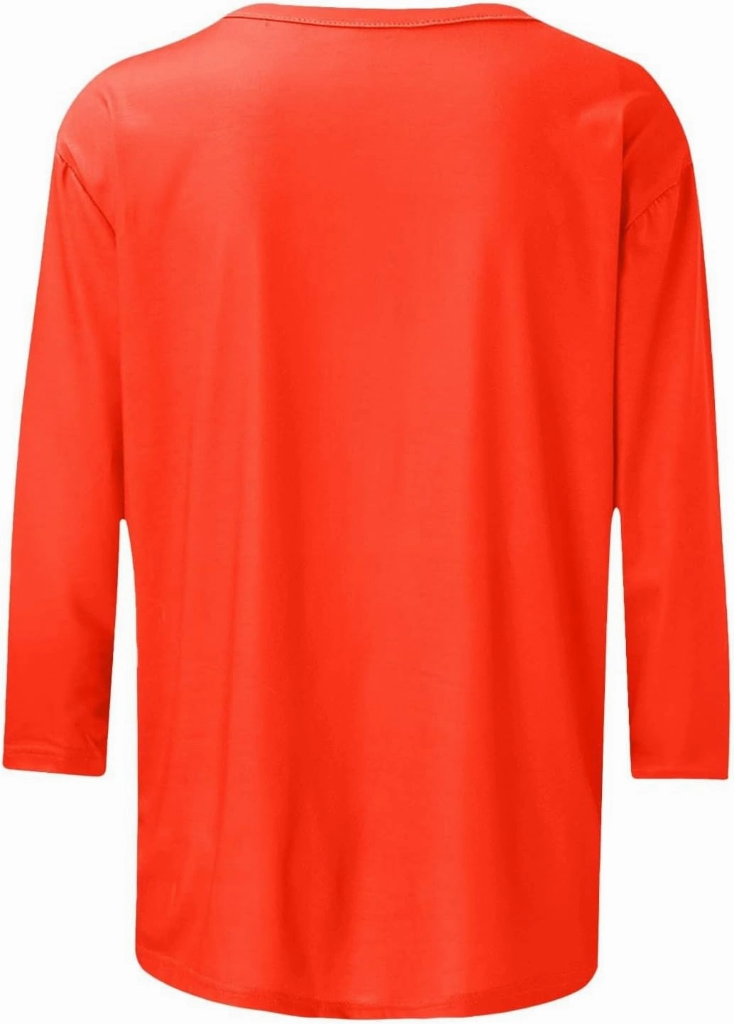 3/4 Length Sleeve Tops for Women Casual Loose Fit Crewneck T Shirts Cute Solid Plus Size Spring Fashion Tops 2025
