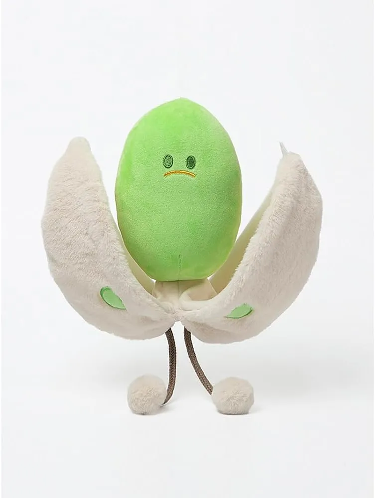 3D Pistachio Plush Pillow, Quirky Doll ModelingCute Cushion, Funny Food Plushie, Home Decorations（White Crying face）
