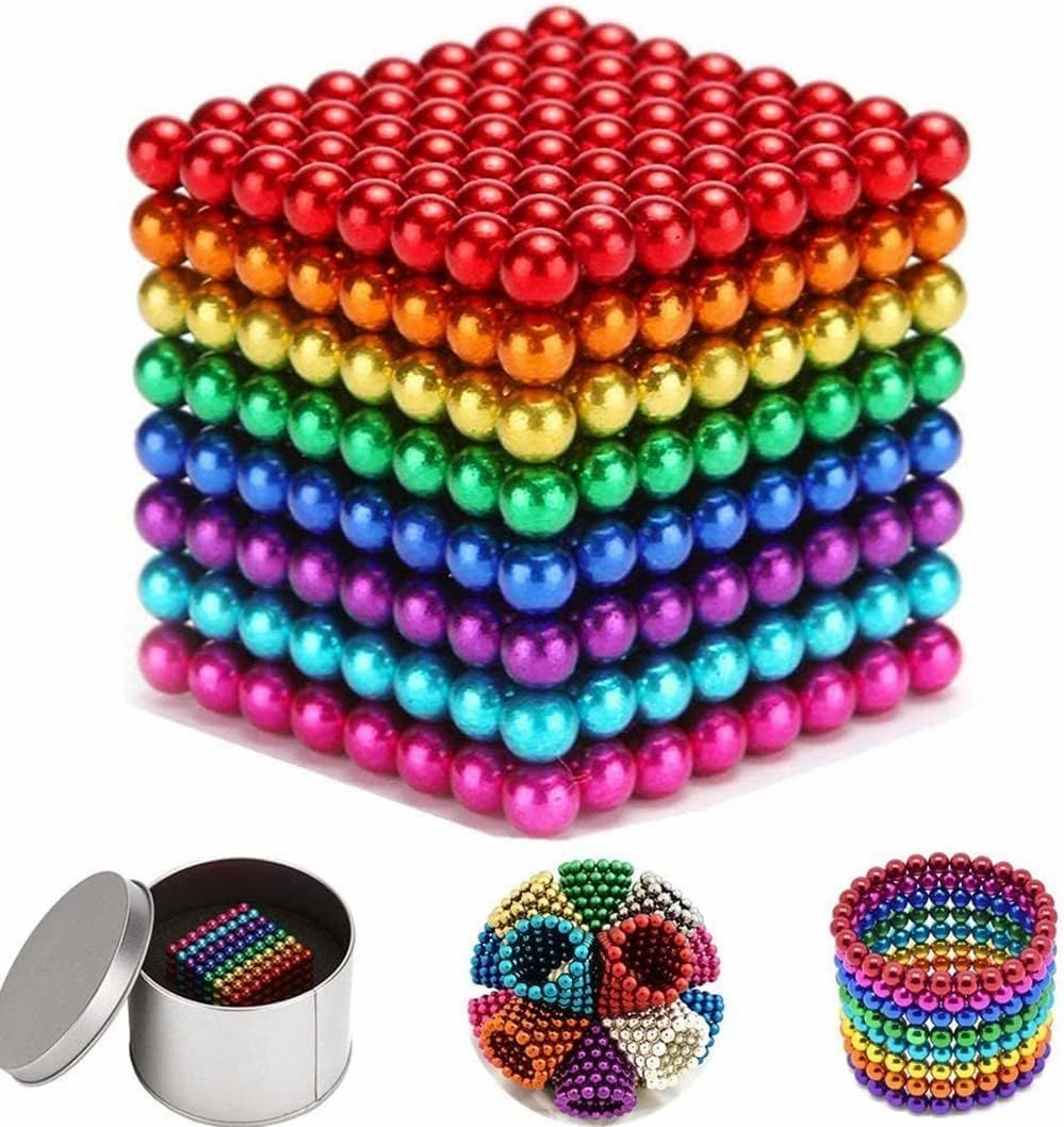3MM-530PCS! Upgraded Magnetic-Balls,Mgnet Building Desk Toy for Stress,Magnet-Beads Putty Toy Slime for Adults 16 