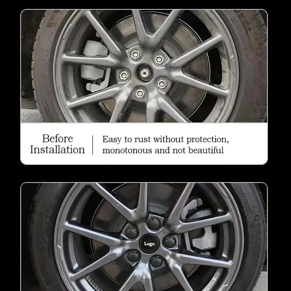 4 Pcs Car Hub Center Caps for Smart Brabus 58mm Wheel Center Cover Cap Rims Protectors Accessories,A
