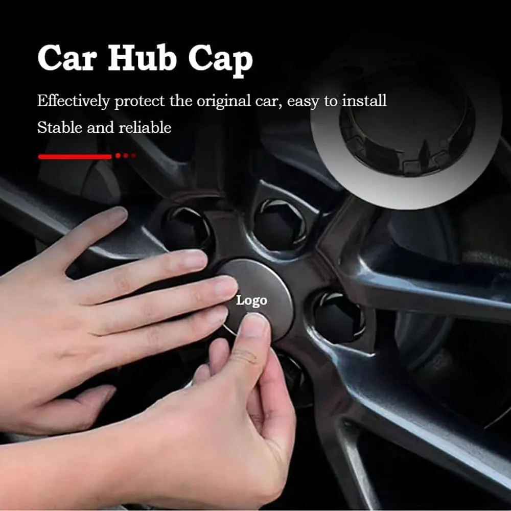 4 Pcs Car Hub Center Caps for Smart Brabus 58mm Wheel Center Cover Cap Rims Protectors Accessories,A