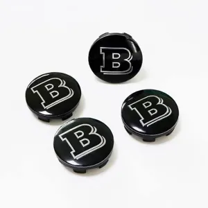 4 Pcs Car Hub Centre Caps for Smart Brabus 56 mm, Center Caps Rim Covers Wheel Center Cover Hub Cap with Car Logo Emblem Sticker Accessories