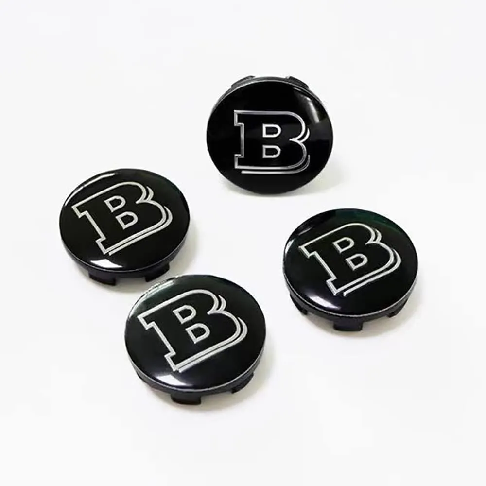 4 Pcs Car Hub Centre Caps for Smart Brabus 56 mm, Center Caps Rim Covers Wheel Center Cover Hub Cap with Car Logo Emblem Sticker Accessories