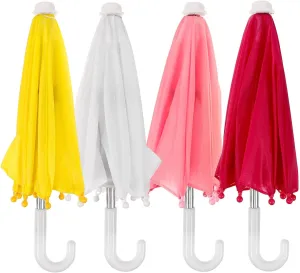 4pcs Mini Doll House Umbrella Decorations Miniature Umbrella Models Chic Doll Accessories for Play for Enhancing Tiny House Scenes