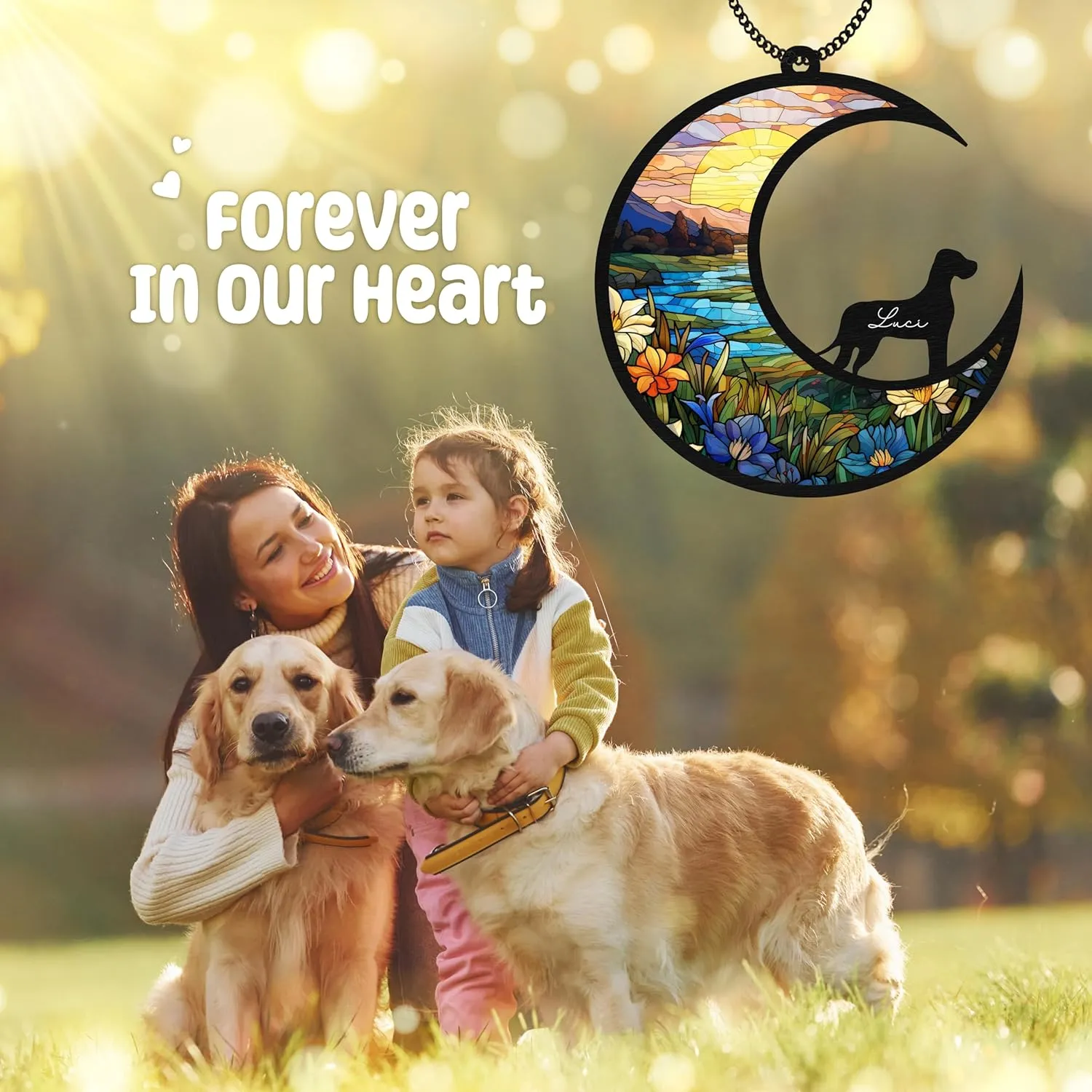 6'' Great Dane Dog Memorial Suncatcher Personalized Name Dog Breed Pet Ornament Window Car Hanging Sympathy Gift for Loss of Pet Passed Away Remembrance Gift for Dog Lovers SCD-B11-6-09