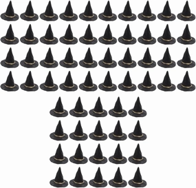 60pcs Hats for Crafts Cute Dollhouse Decorations Witch Hats for Halloween Party Favors for Projects and Home Decor