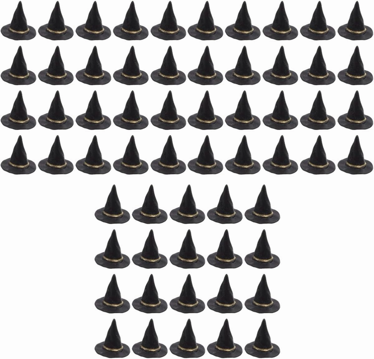 60pcs Hats for Crafts Cute Dollhouse Decorations Witch Hats for Halloween Party Favors for Projects and Home Decor