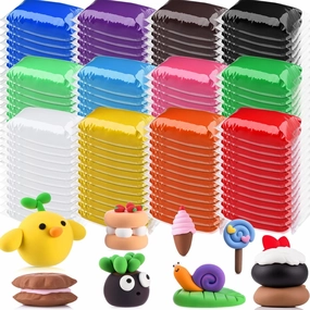 72 Pcs 2.38 lbs Air Dry Clay Bulk Modeling Magic Ultra Lightweight Foam Modeling Clay for Kids Adults DIY Gifts Party Arts Crafts and School Project Supplies(Classic Color)