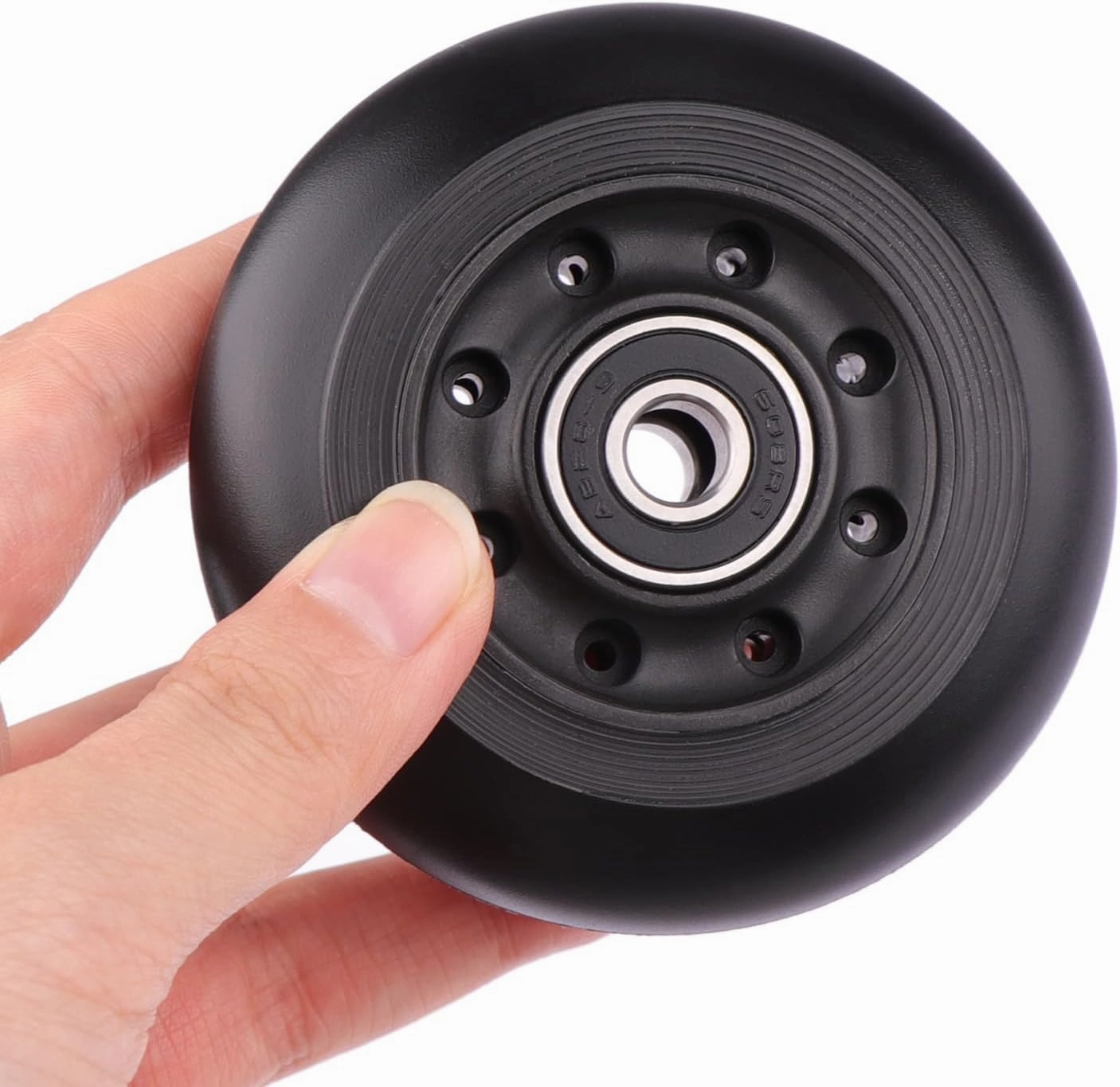 76x24mm PU Replacement Wheels 90A Caster Board Wheels for Razor Ripstik RipRider 360 FlashRider PowerRider Ripsurf Waveboard (Black)