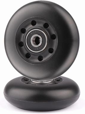 76x24mm PU Replacement Wheels 90A Caster Board Wheels for Razor Ripstik RipRider 360 FlashRider PowerRider Ripsurf Waveboard (Black)
