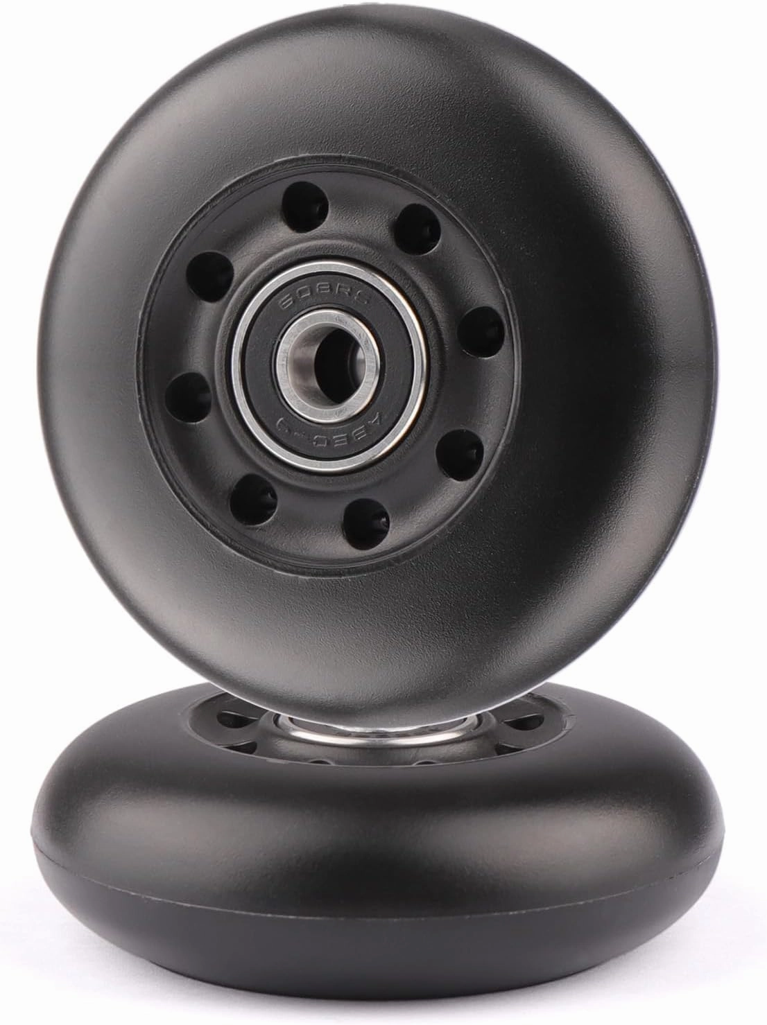 76x24mm PU Replacement Wheels 90A Caster Board Wheels for Razor Ripstik RipRider 360 FlashRider PowerRider Ripsurf Waveboard (Black)
