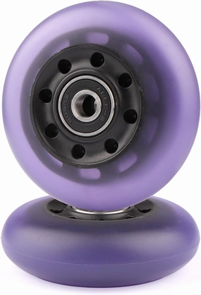 76x24mm PU Replacement Wheels 90A Caster Board Wheels for Razor Ripstik RipRider 360 FlashRider PowerRider Ripsurf Waveboard (Light Purple)