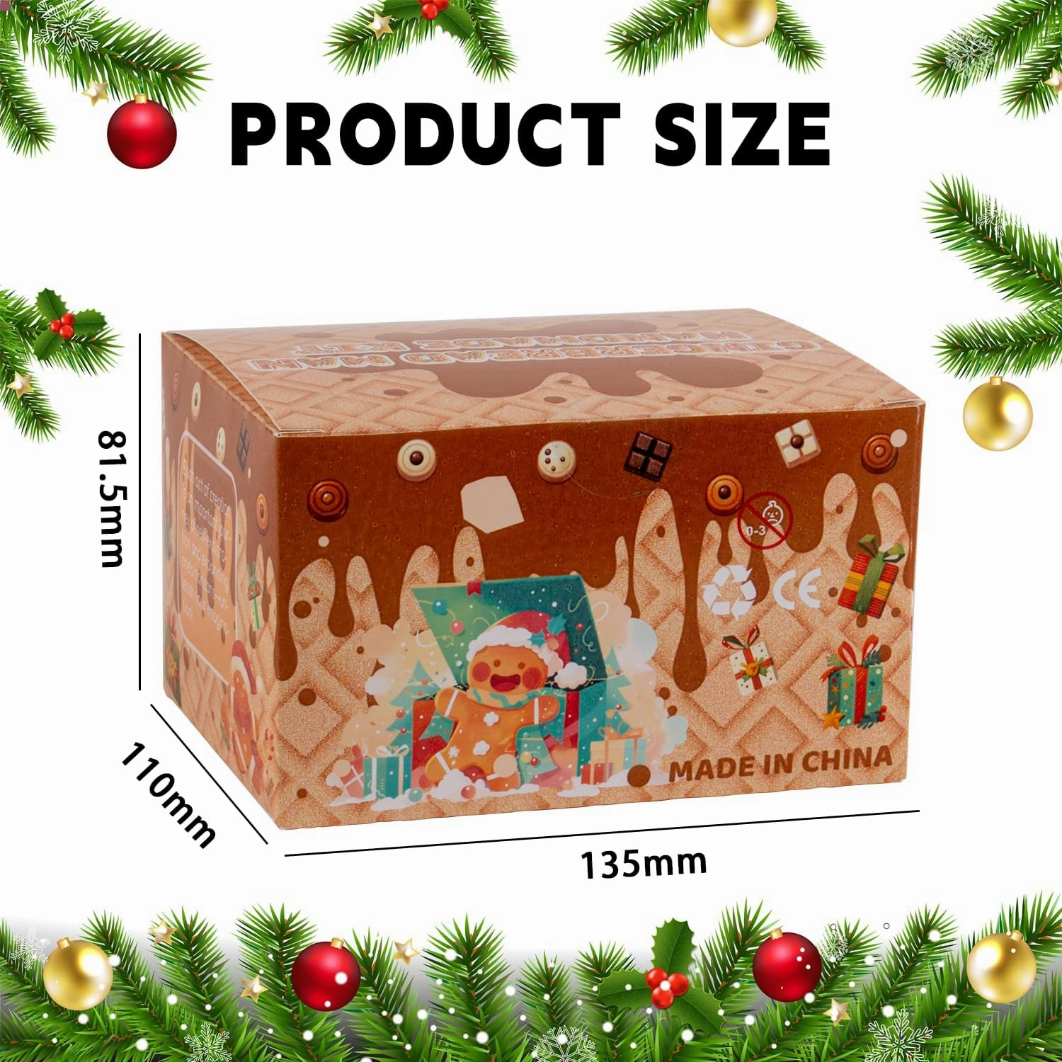 8Pack Christmas Gingerbread Man DIY Crafts Kit - Air Dry Clay Gingerbread Crafts for Kids - Creative Air Dry Clay Modeling Indoor Decorations - Kids Gingerbread Man Gift for School Winter Party