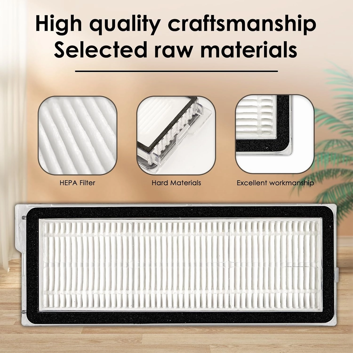 (5 Pack) Q Revo S Replacement HEPA Filter Compatible with Roborock Qrevo MaxV, Qrevo S, Qrevo Plus, Qrevo Pro, Qrevo Curv, Robot Vacuum, Filter Kit, Filters Accessories Kit
