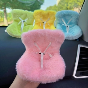 Accessories for Labubu Dolls, Car Decoration Sofa, Fashionable car Ornaments, Car Accessories, Desktop Ornaments, Suitable for Labubu or 17-cm Plush Dolls (No Dolls) (Pink)