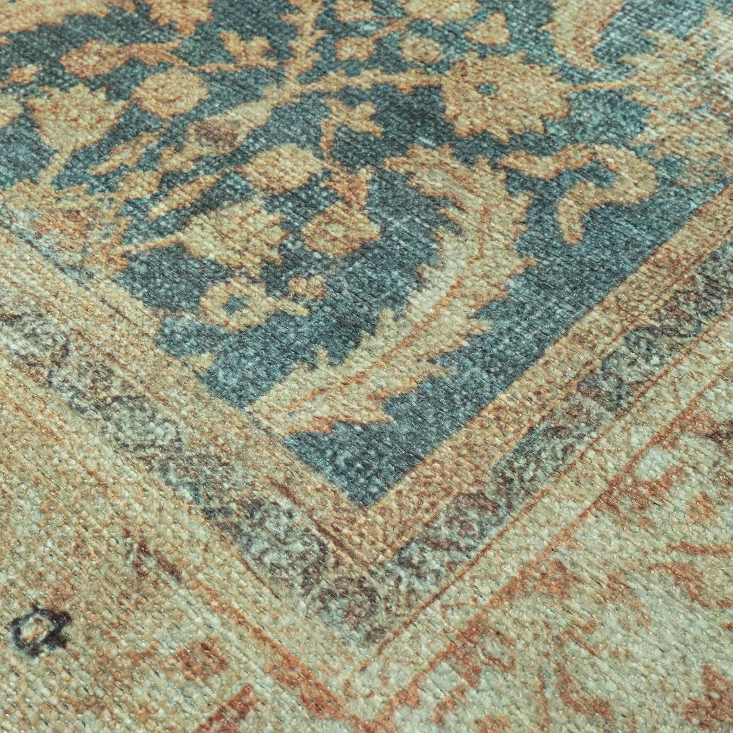 Adiva Rugs 3x5 Machine Washable Area Rug with Non Slip Backing for Living Room Bedroom Bathroom Kitchen Mats for Floor Decor Anti Fatigue Non Skid Door Carpet (Multi, 3' x 5')