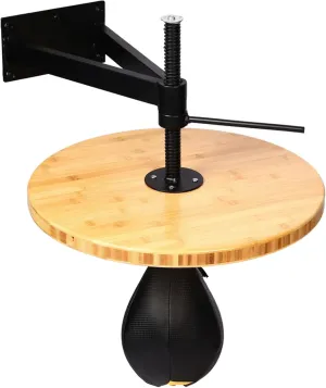 Adjustable Speed Bag Platform, Heavy-Duty Steel Frame, Thick Hardwood Board, with Speed Punching Bag Swivel and Boxing Bag for Boxing Training, Exercise, Fitness