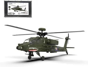 AH64 RC Helicopter for Adults Remote Control Helicopte 1/32 Scale 2.4G 6CH RC Flying Plane RTF Easy to Beginners