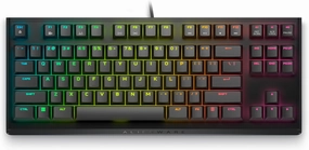 Alienware Low-Profile RGB Gaming Keyboard AW510K, AlienFx Per Key RGB LED Color Backlighting, Media CONTROLS & USB Passthrough, Cherry MX Low Profile Red Switches