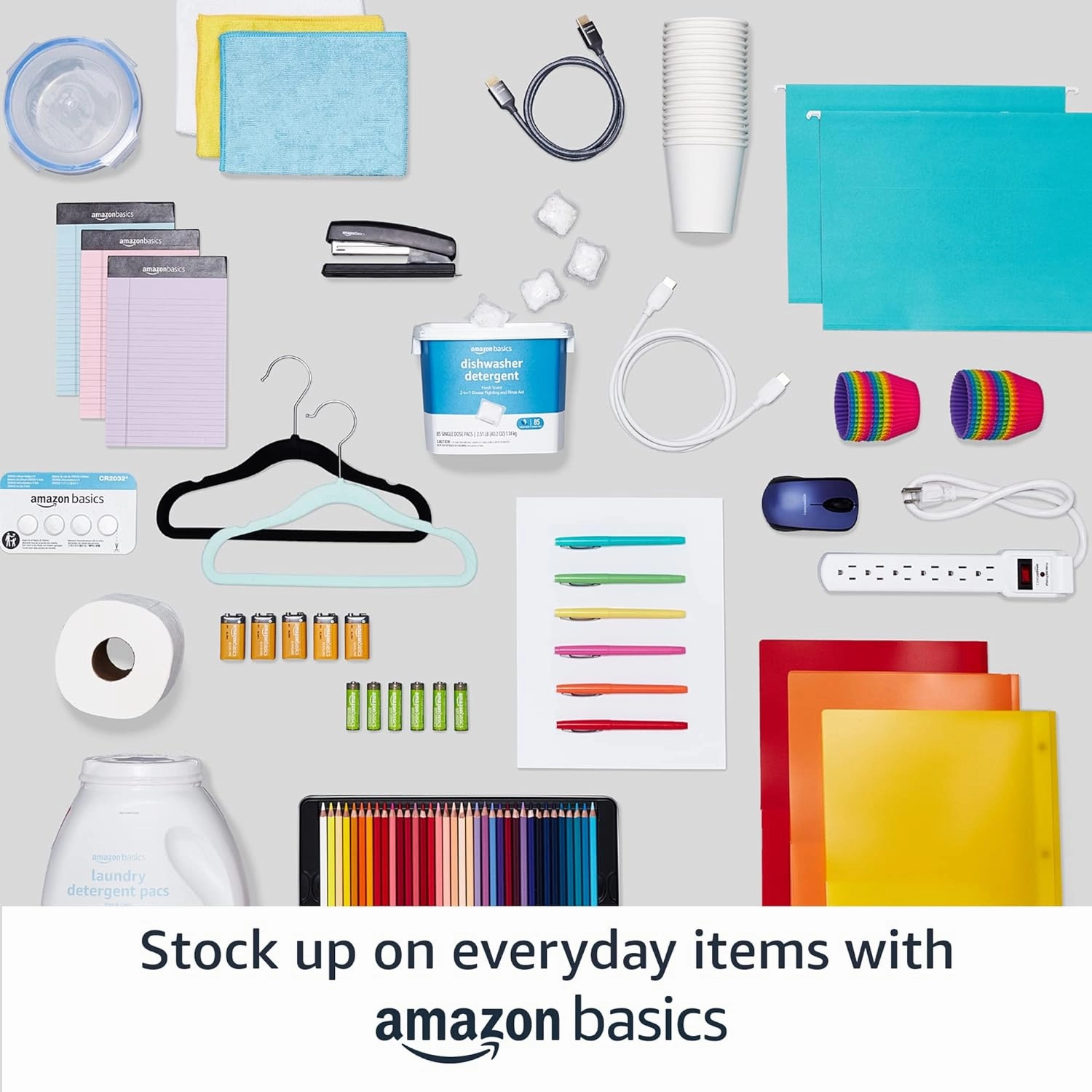 Amazon Basics Slim, Velvet, Non-Slip Suit Clothes Hangers, Pack of 50, Black