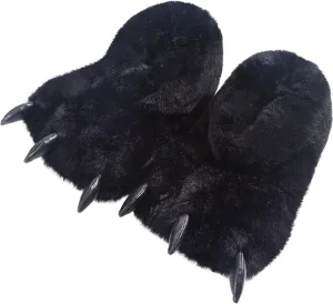 Animal Paw Slippers Plush Warm Home Closed Back Shoes Fluffy Funny Furry Claw for Kids Boys Girls Adults Women Cosplay Holiday Indoor Winter