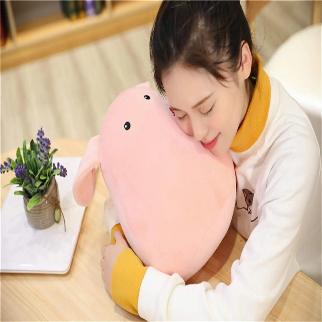Anime Toilet-Bound Hanako-kun Mokke Plush Doll Pillow Yashiro Nene Jibaku Shōnen Hanako-kun Chain Pendant Toy 17〃 Cartoon Doll (Rose Red, 11.8〃)