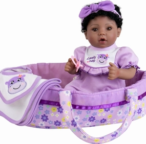 Aori Reborn Baby Dolls Black American Girl - 18" Lifelike Newborn Doll with Posable Limbs Weighted Body for Realistic Feel Handmade Collectible Gift Set Including Bassinet Outfit & Accessories