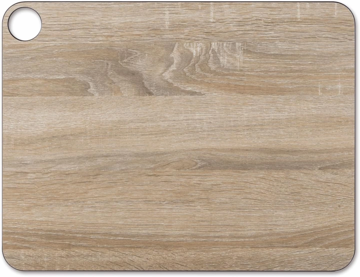 ARCOS Cutting Board with Hanger and Wood Style. Smooth Surface for Chopping Food in Cellulose Fibre and Resin. Professional Meat and Vegetable Cutting Utensil. Serving Board. Color Brown. 17" x 13"